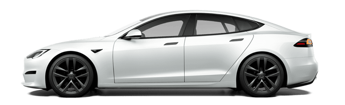 Premium white electric car